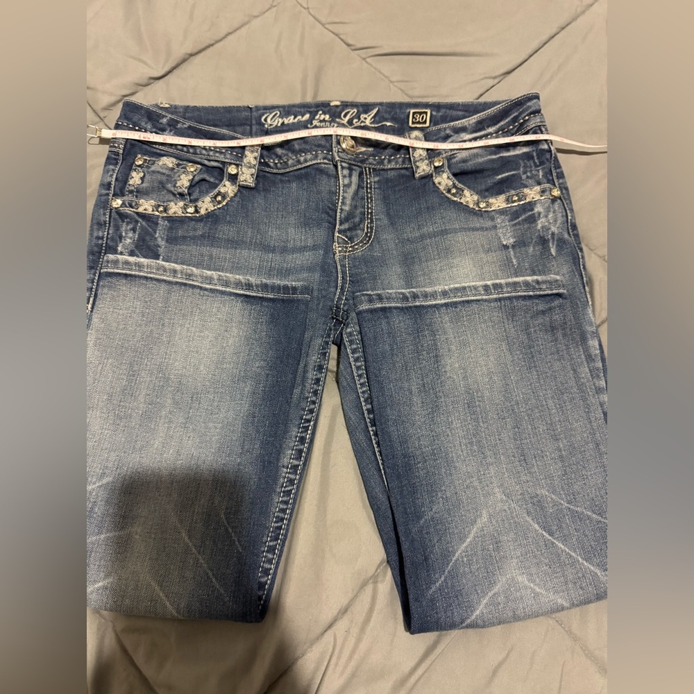 Grace Blue Ankle & Cropped Jeans - Picture 3 of 5